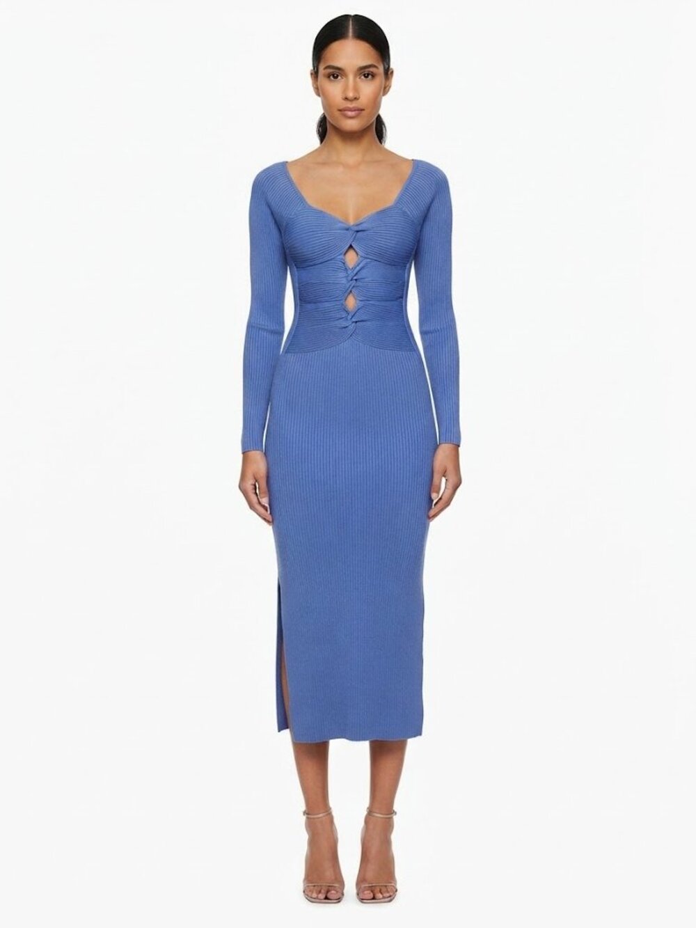 Cult Gaia Melissa Cutout Knit Midi Bodycon Dress Size M NWT